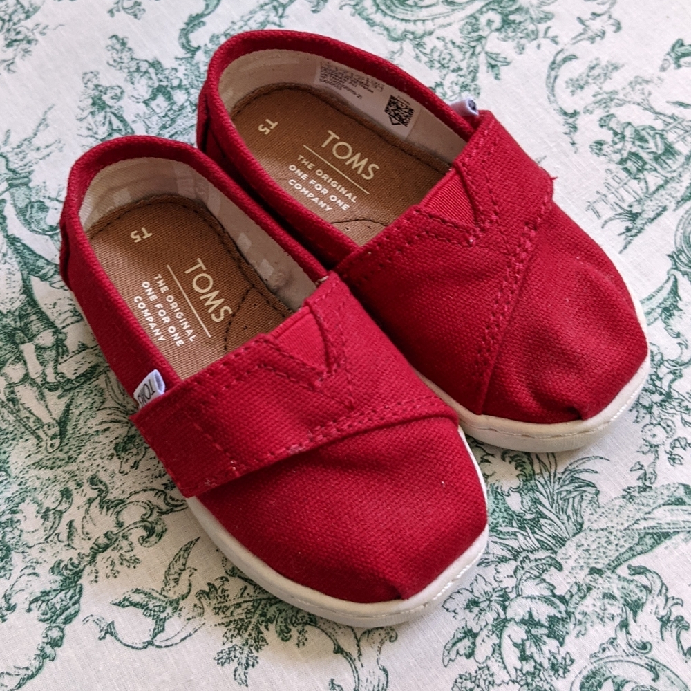 Toddler Toms Red Size 5